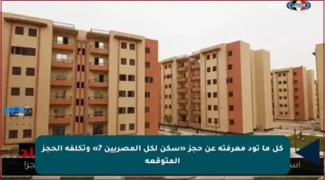 كل ما تود معرفته عن حجز «سكن لكل المصريين 7» وتكلفة الحجز المتوقعة